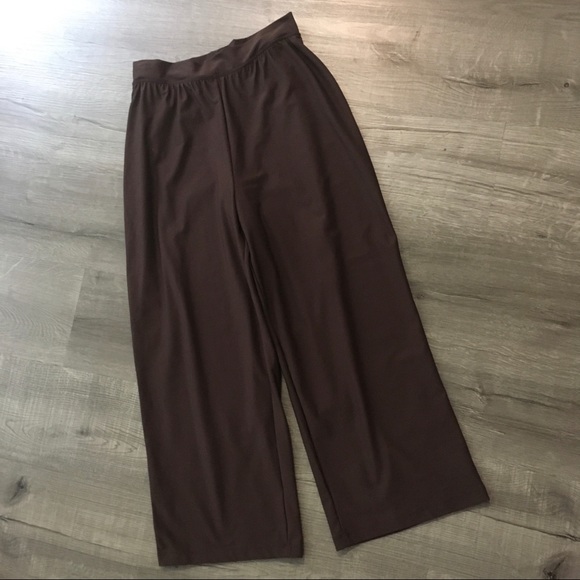 Spanx bod a bing slimming wide leg brown pants - Picture 2 of 5